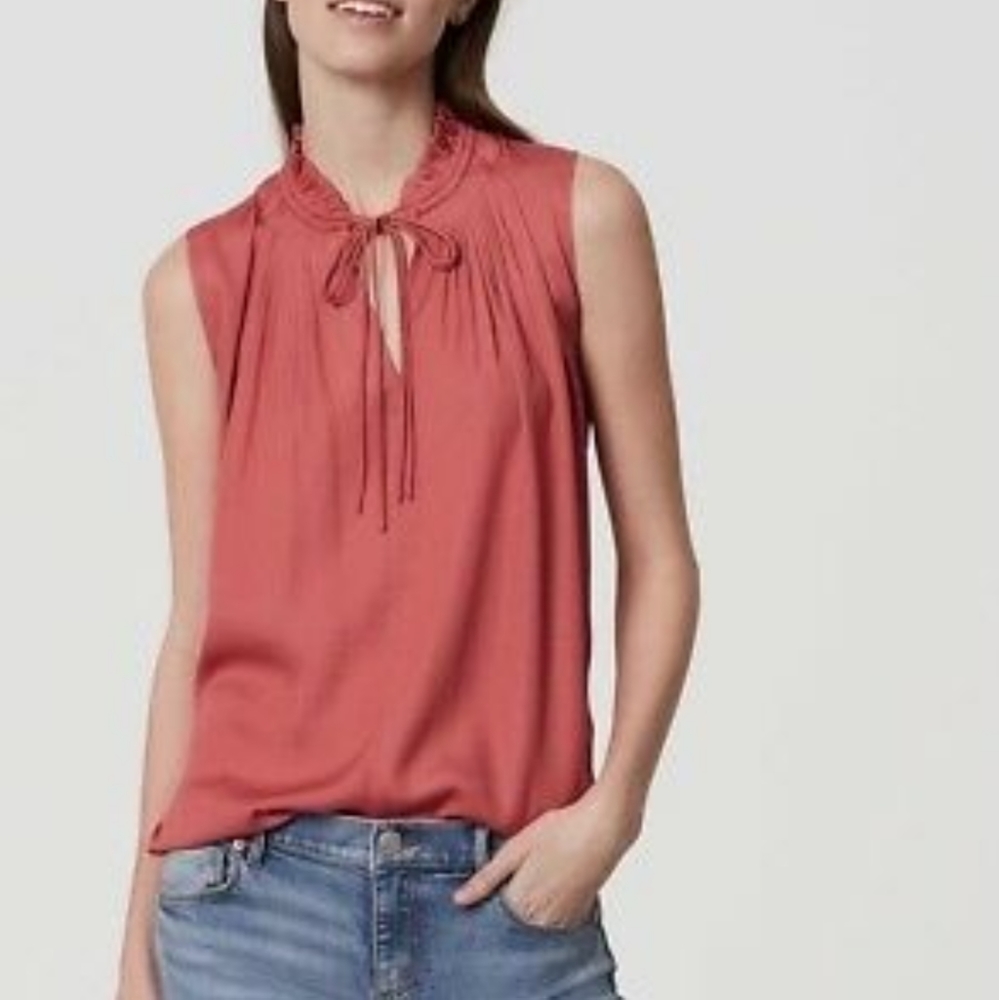 Ann Taylor Loft Sleeveless Tassel Top